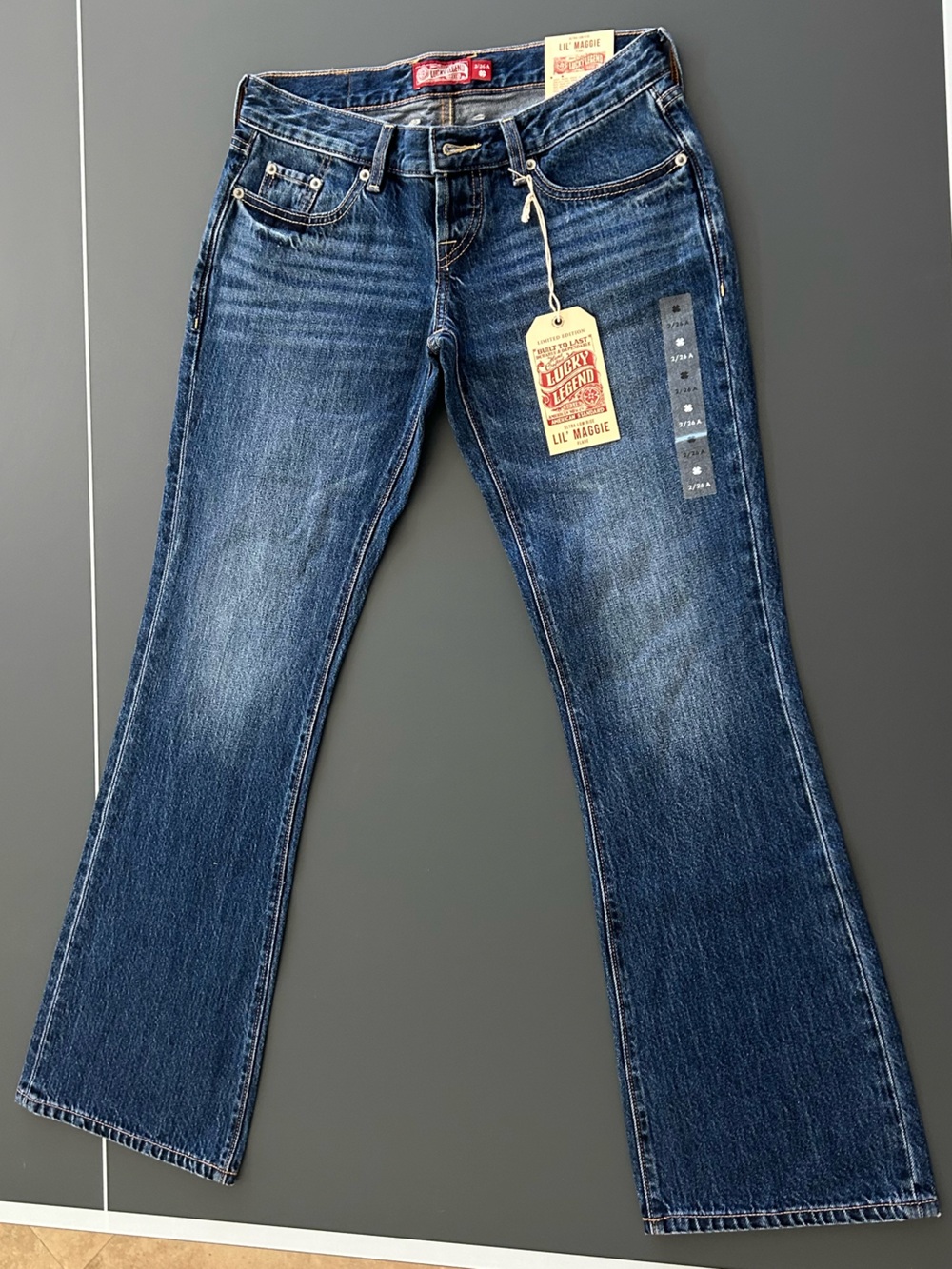 Lucky Brand Women’s Washed Ultra Low Rise Flare Jeans